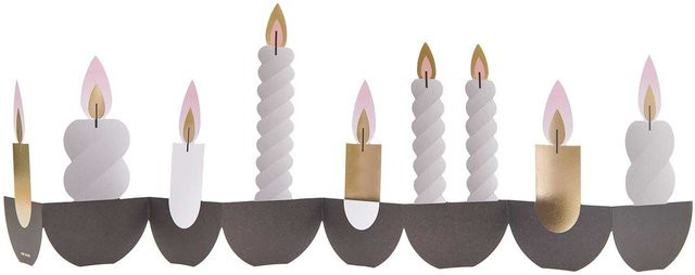 Rico Design Paper Poetry Zickzack-Karte Kerzen schwarz B: 16 cm, H: 65 cm - Bild 1