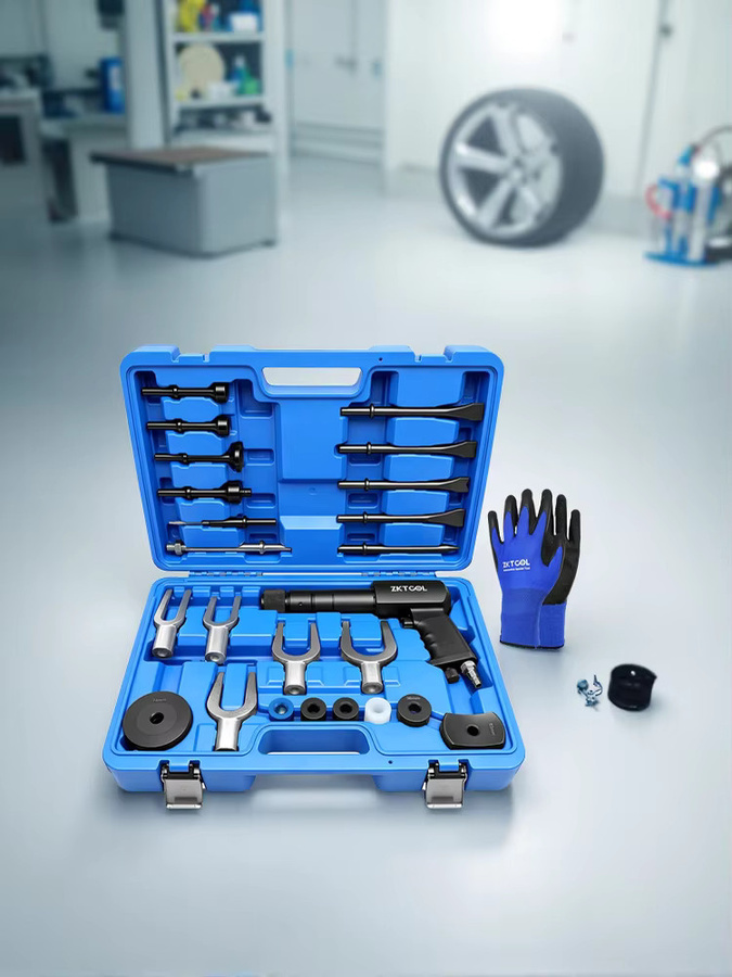 ZKTOOL 27-teiliges Drucklufthammer-Set mit 2500 BPM für Autowerkstätten und Metallarbeiten - Bild 6
