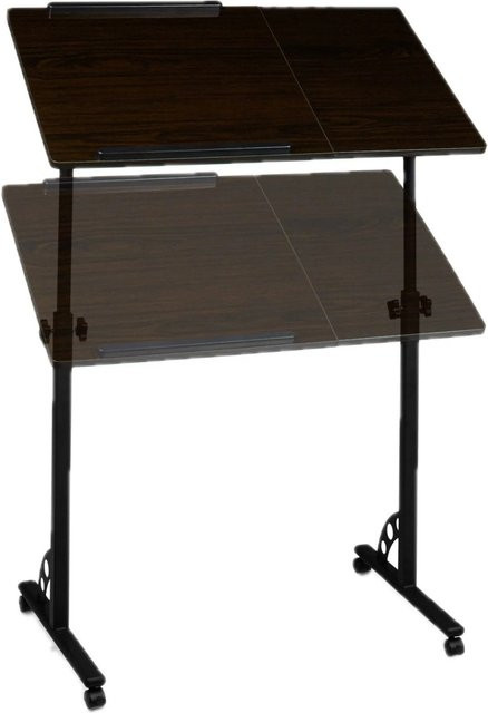 Relaxdays Laptoptisch in Schwarz mit höhenverstellbarer und neigbarer Tischplatte, B/T/H: 80 x 50 x 75 cm - Bild 1