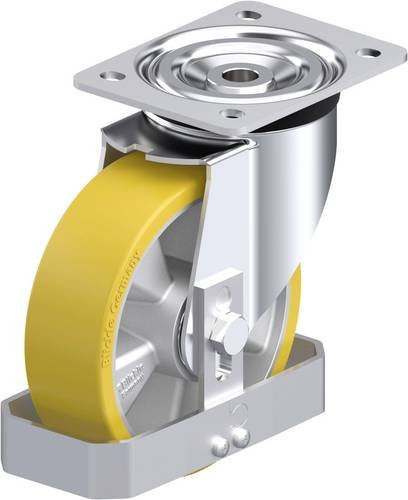 Blickle L-ALTH 160K-FS Stahlblech-Lenkrolle in Silber mit 160 mm Rad-Durchmesser und 400 kg Tragfähigkeit - Bild 1