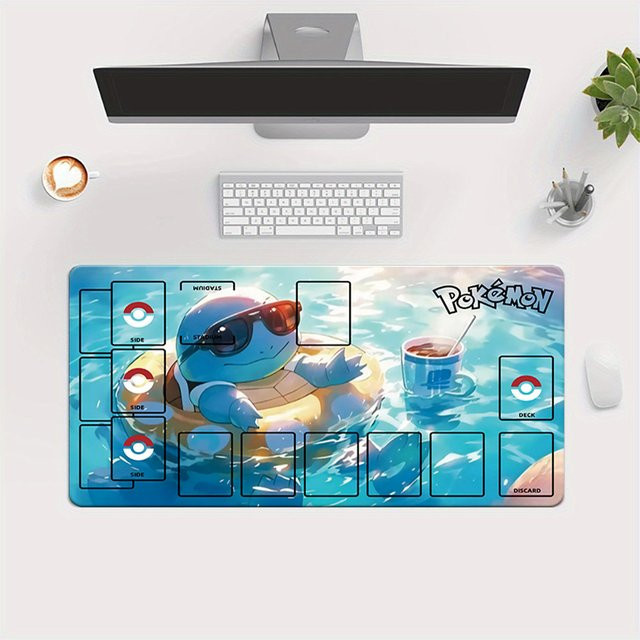 Potdemiel Pokemon Squirtle Summer Vacation TCG Spielmatte mit Zonen - Bild 1