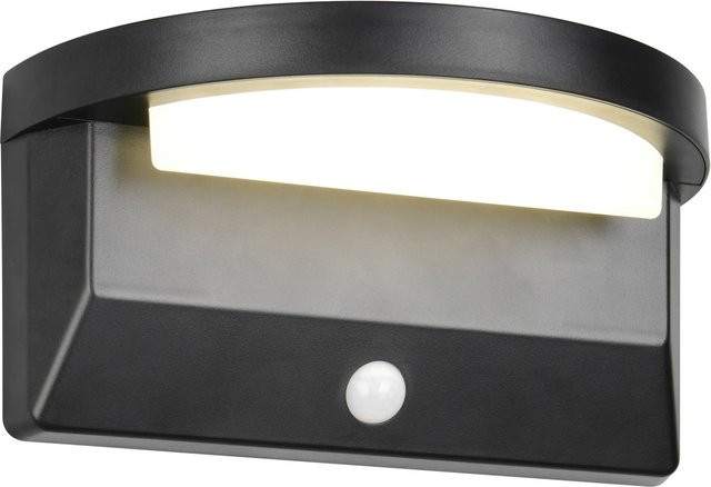 Reality LED-Outdoor-Wandleuchte Moro mit Bewegungsmelder und Dämmerungssensor, Schwarz Matt - Bild 1