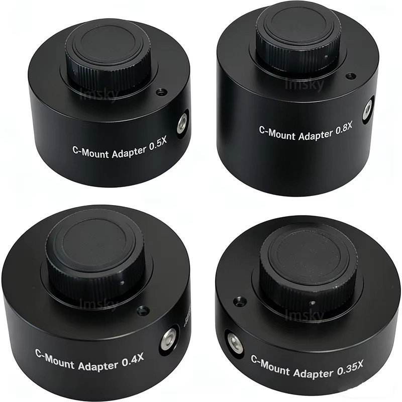 CTV Fokussierbarer LOCK-Mikroskop C-Mount-Adapter Trinokular-CCD für Olympus-Mikroskope mit 38mm Schnittstelle in Schwarz - Bild 2