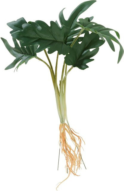 Grüne Kunstpflanze Philodendron-Busch im Keramiktopf - Bild 1