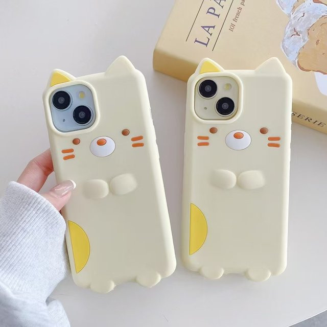 Weiche Silikonhülle im 3D Cartoon-Tier Design für dein Apple iPhone 16 15 14 13 12 Pro Max Kawaii Cover - Bild 1
