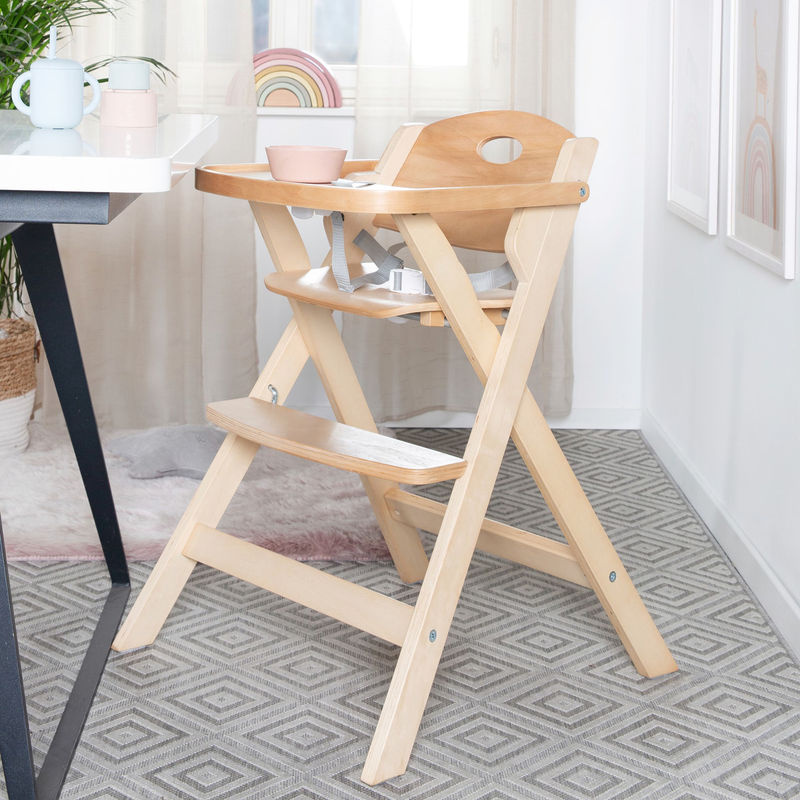 Roba Klapphochstuhl aus Holz in Beige, B/H/T: 58 x 79 x 59 cm - Bild 3