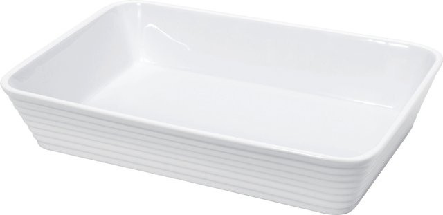 Rechteckige Lasagneform aus Porzellan von KÜCHENPROFI, Weiß, Mikrowellengeeignet - Bild 1