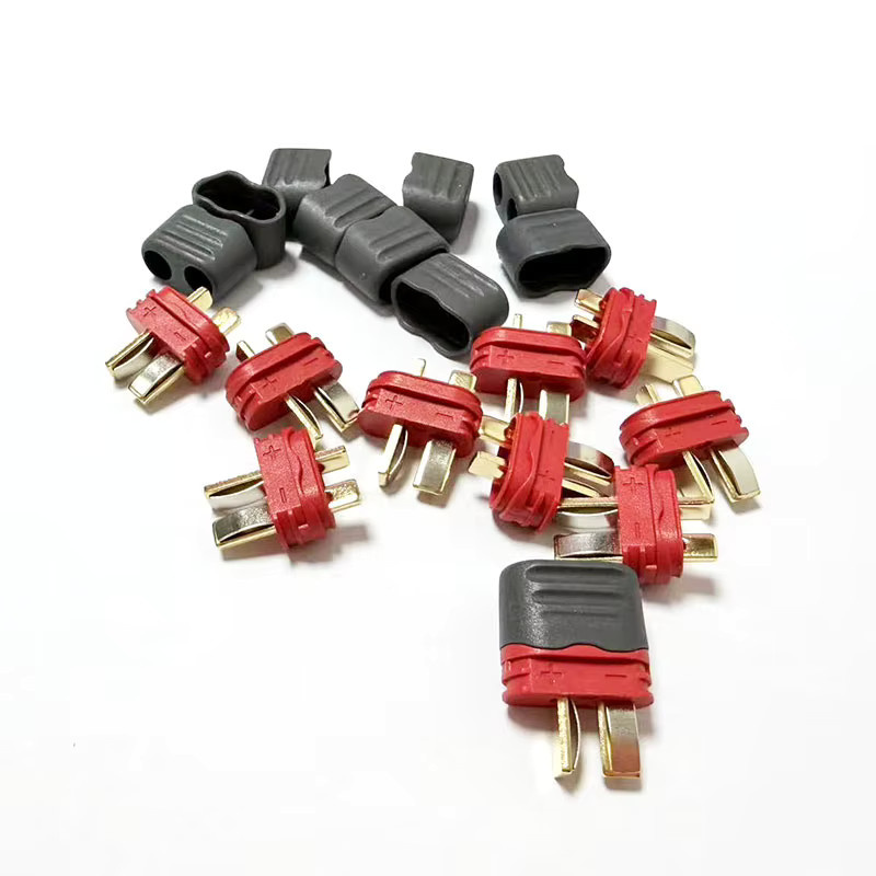 Amass AM-1015E Deans T-Stecker Set mit Abdeckung, 10 Stück, Männlich und Weiblich, Rot, für RC Batterien - Bild 3