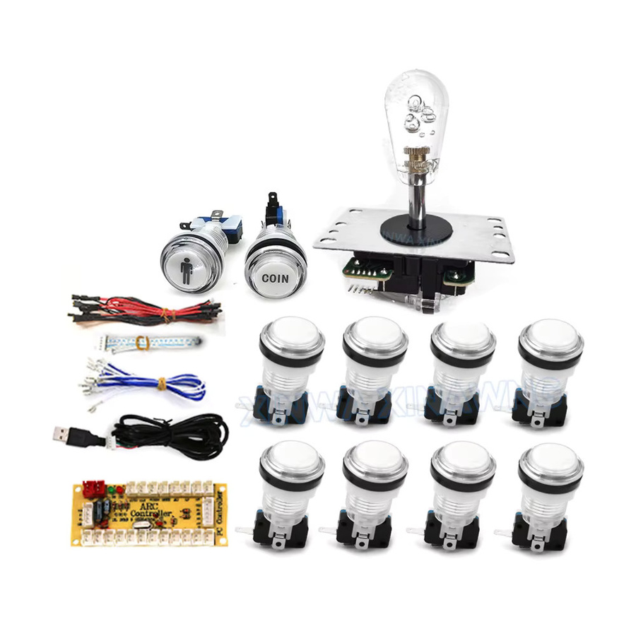 Sanwa Arcade DIY Kit für PC und Raspberry Pi mit LED-Druckknöpfen und American Style Joystick in Multicolour - Bild 1