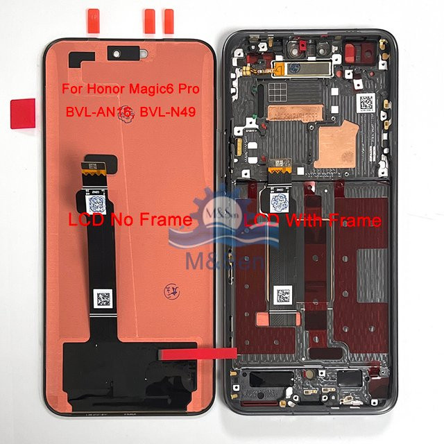 OLED Display Ersatzrahmen für Huawei Honor Magic 6 und Magic 6 Pro sowie Magic 6 RSR Porsche Design in Schwarz - Bild 1
