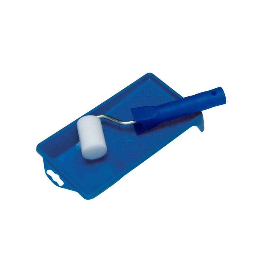 LUX-TOOLS 3-teiliges Lackier-Set mit Farbwanne und Rollern in Blau - Bild 2