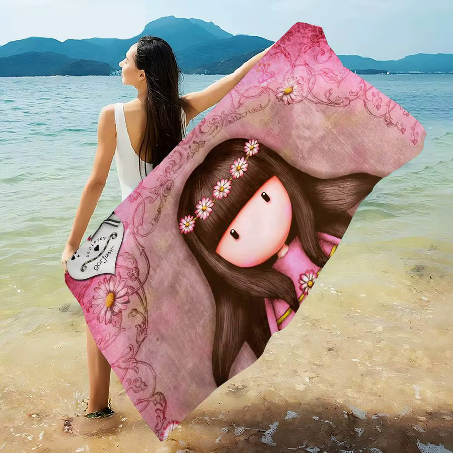 Santoro Gorjuss Mikrofaser-Strandtuch in Pink, schnelltrocknendes Sandfreies Handtuch für Strand, Pool und Yoga - Bild 3