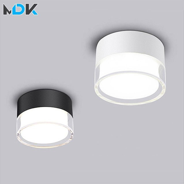 Teetealy LED-Downlight Nordic Aufputz-Deckenleuchte in Weiß, dimmbarer runder Spot-Strahler für dein Wohnzimmer - Bild 1