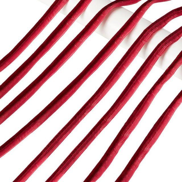 Rotes Samt-Paspelband aus Polyester mit Welting-Schnur, 1/2 Zoll Breite, 9 Yards Länge - Bild 1