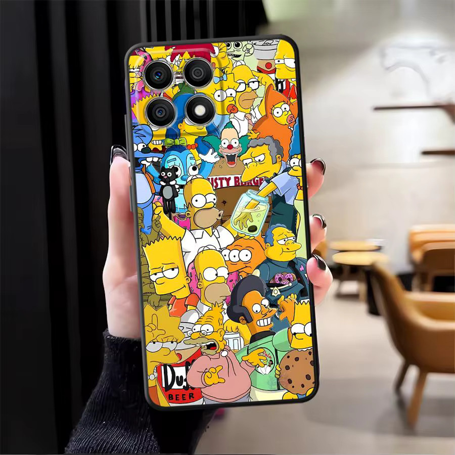 Schwarze Simpsons Handyhülle für Honor 200 400 Lite 70 8X X7 90X8 X9a X5b X6 Magic5Lite Fun - Bild 2