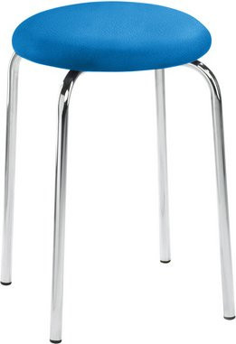 Mayer Sitzmöbel Universalhocker mit Kunstlederbezug in Blau, B/T/H: 48 x 48 x 48 cm - Bild 1