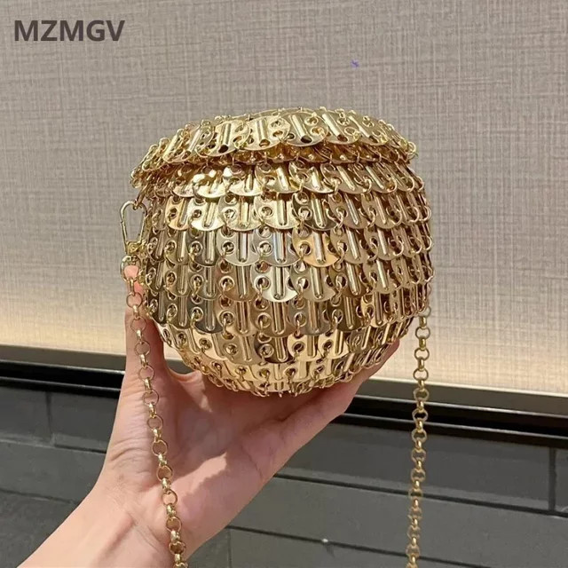 Clutch Tasche Gold Silber, Pailletten, Damen - Bild 1