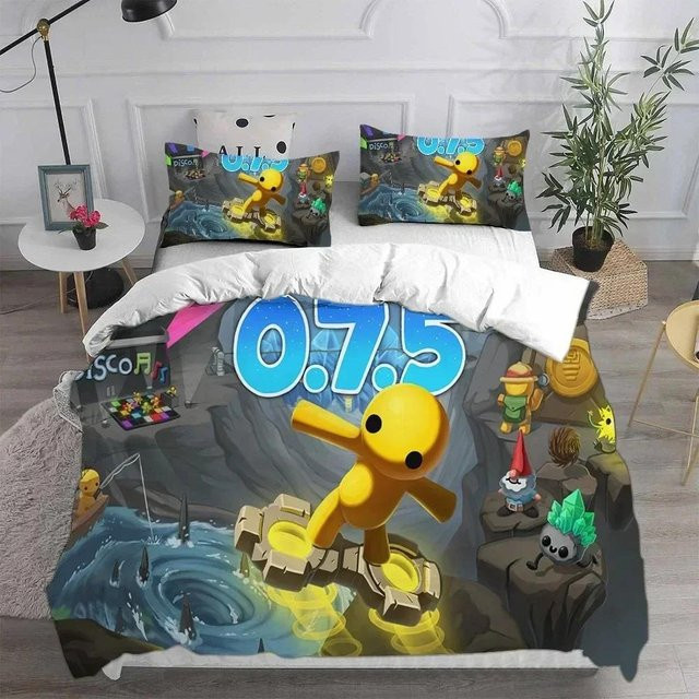 Creative Homewares Wobbly & Life Bettwäsche-Set mit Kissenbezug, Multicolor, B/H: 172 x 218 cm - Bild 1