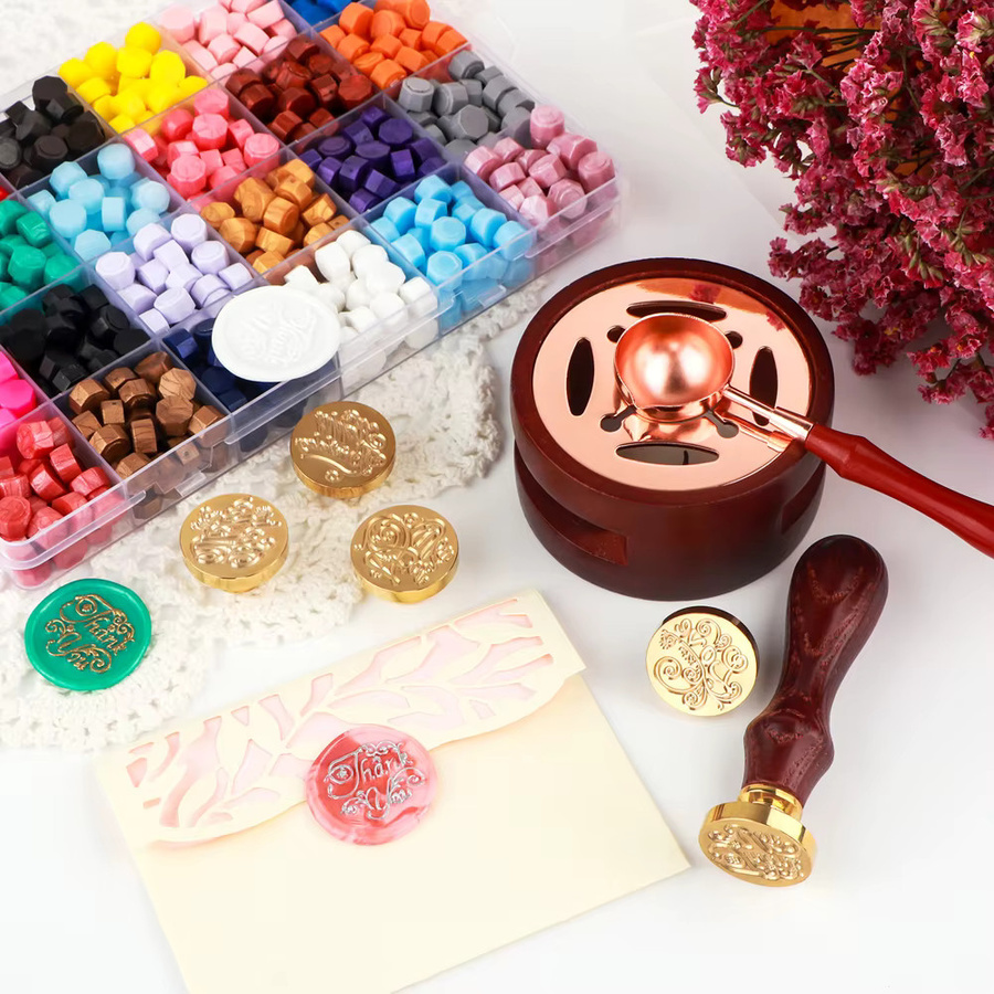 Wachsschmelzofen und Wachssiegelbündel Set in Multicolour für DIY-Bastelprojekte - Bild 2