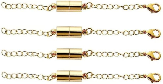 Kettenverlängerer-Set, Magnetverschluss, Gold/Silber, Unisex - Bild 1