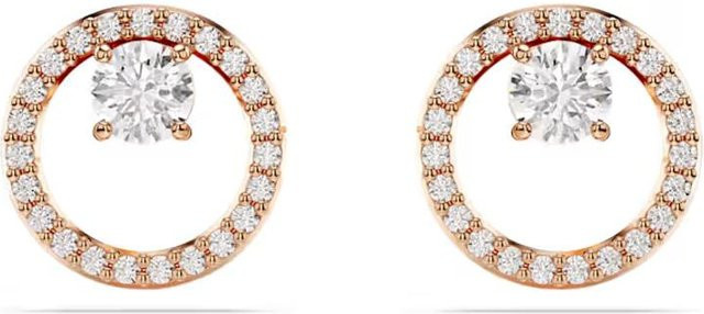 Swarovski Ohrringe, Zirkonia, Roségold, Damen - Bild 1