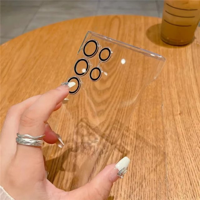 Stoßfeste und transparente Handyhülle mit Kameraobjektiv-Schutzbeschichtung für Samsung Galaxy S25, S24 Plus, S23 und S22 Ultra - Bild 1