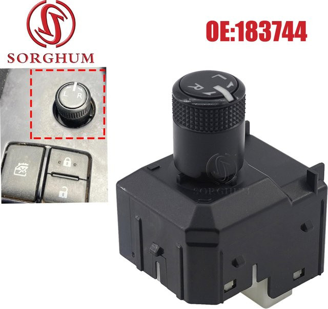 SORGHUM Rückspiegel-Steuerknopf für Toyota Hilux Revo 2016–2020, Flügel-Rückspiegel Hauptschalter, Farbe: Schwarz, Teilenummer: 84872-0K020 - Bild 1