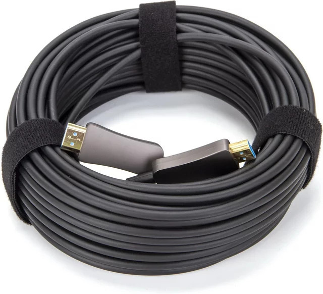 Konsenda HDMI Glasfaserkabel AOC High Speed 18Gbps HDR ARC HDCP2.2 in Schwarz für 4K 60Hz, PS5, Xbox und Projektoren - Bild 1