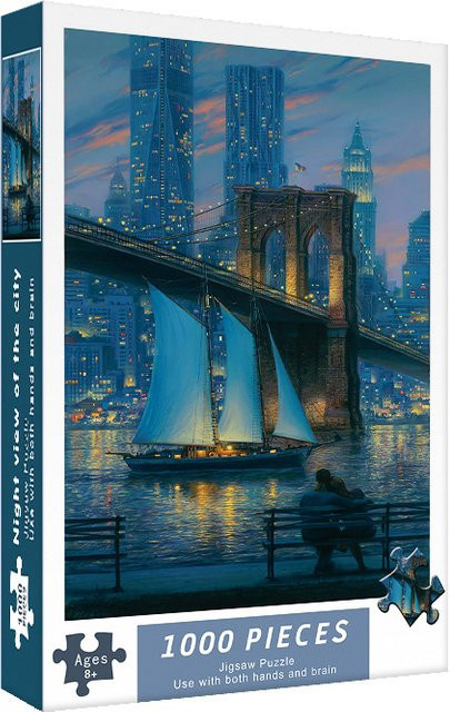 Stadt Nacht Ansicht, Puzzle, 1000 Teile, ab 8 Jahren - Bild 1
