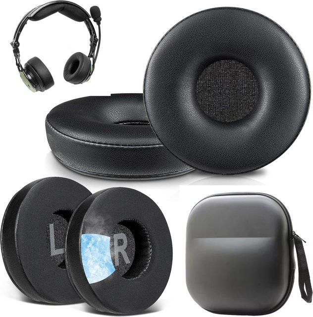 David Clark Ohrpolster mit Kühlgel und Aufbewahrungstasche für DC PRO-X2 und DC PRO-X Aviation Headsets, Schwarz - Bild 1