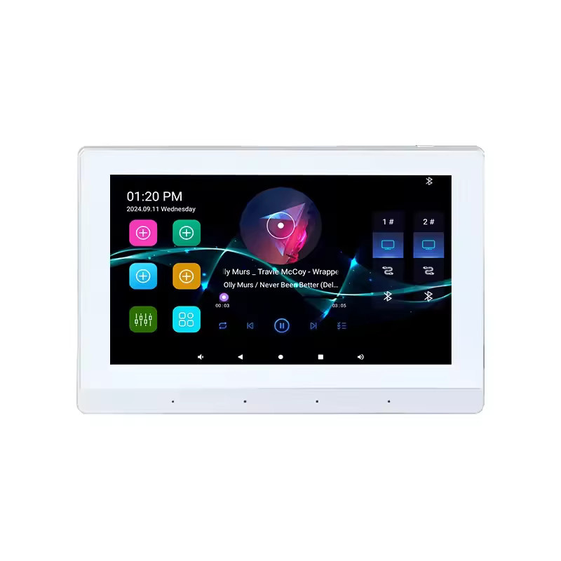 MAKERIGH 7-Zoll Smart In-Wandverstärker mit Android 11, 8 x 30 W Leistung, Bluetooth und WiFi, Stereo-Musik-Player in Weiß - Bild 3