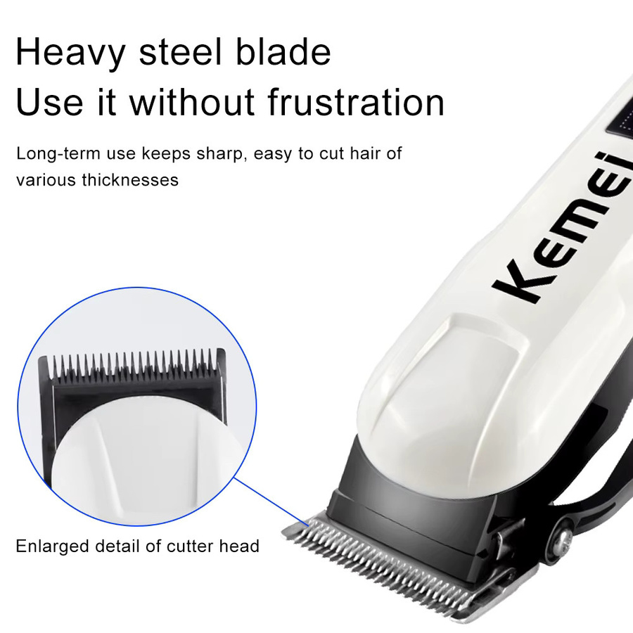 Kemei KM-809A Elektrischer Haartrimmer, Weiß, Herren - Bild 2