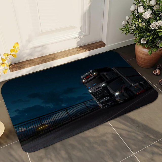 Rutschfeste Badezimmer-Saugmatte Scania LKW Design von Karpetti, Blau, B/T: 80 x 50 cm - Bild 1