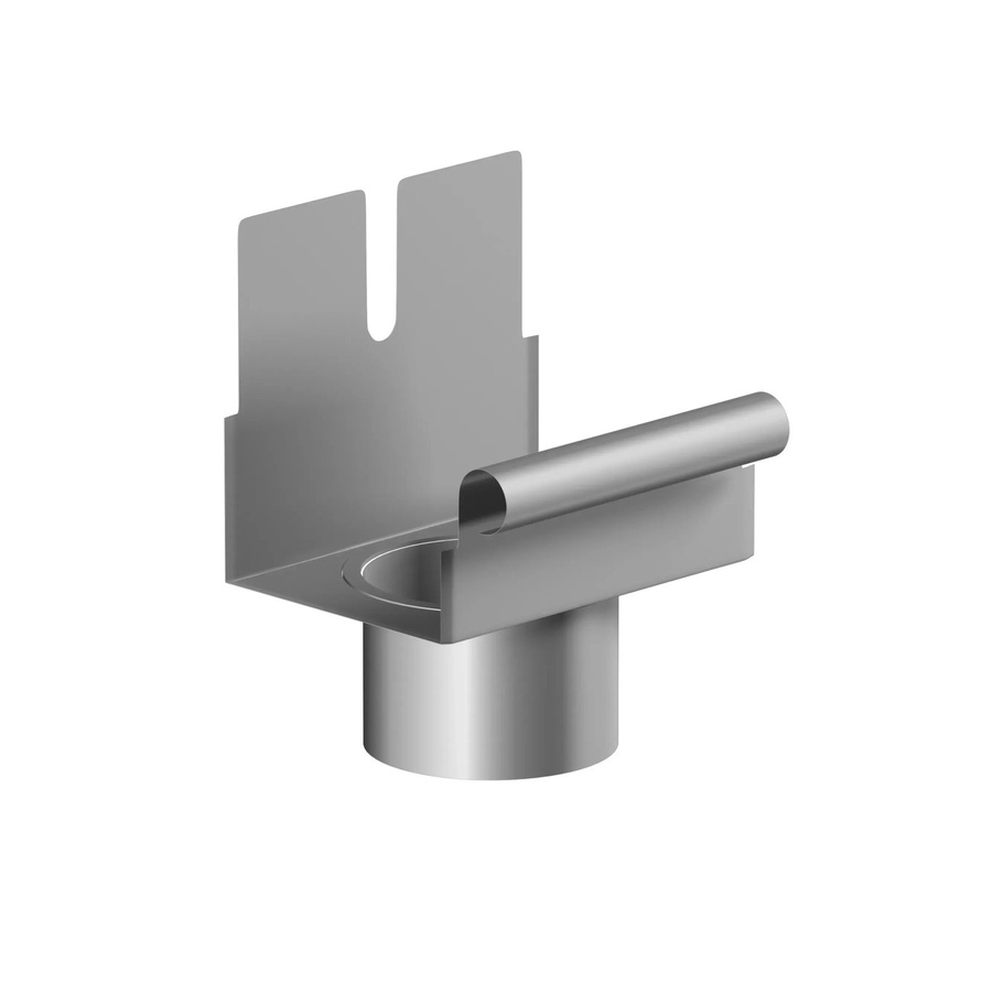 Sarei Einhangstutzen für Kastenrinne RG 75 aus Aluminium in Natur Silber - Bild 2