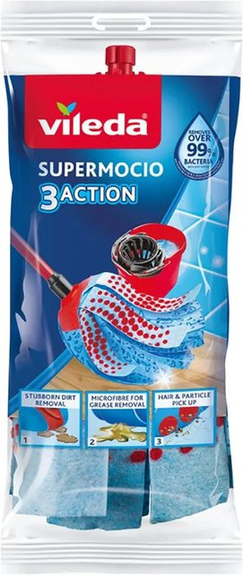 Vileda Ersatzwischmopp Supermocio in Blau - Bild 2