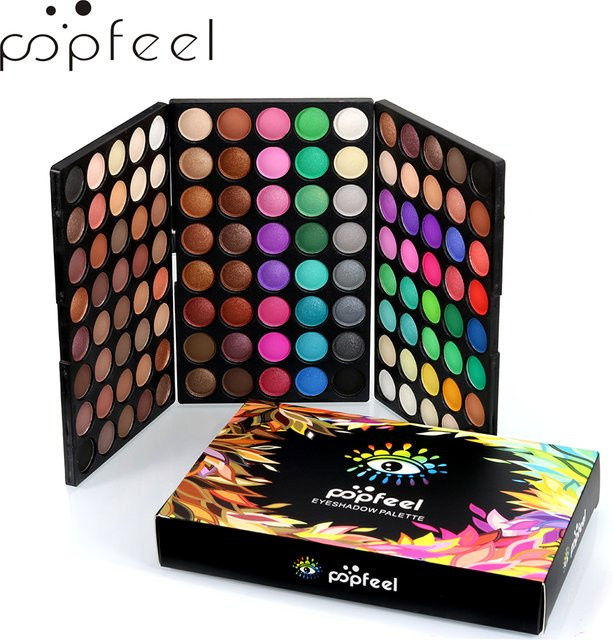 POPFEEL 3-in-1 Lidschatten-Palette, 120 Farben, matt und schimmernd - Bild 1