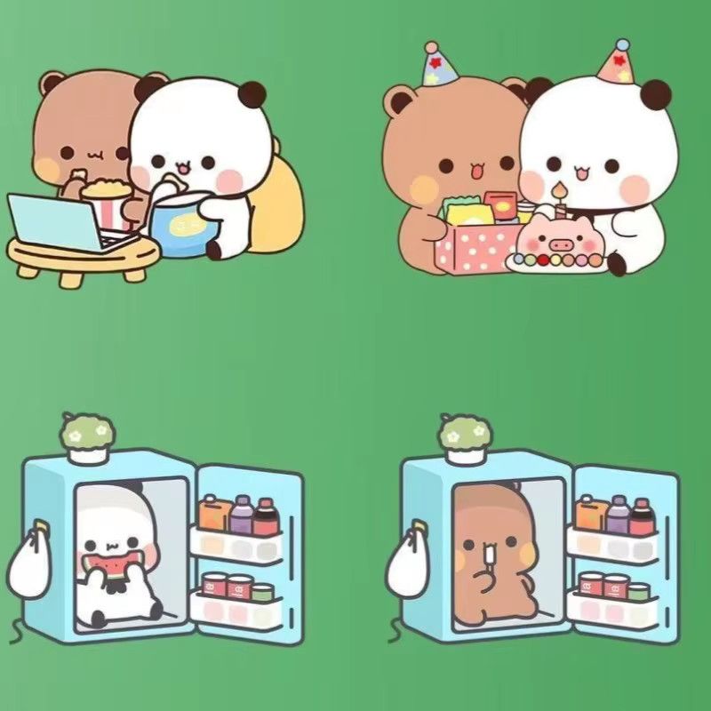 Yier Bubu Dudu Kawaii Panda Kühlschrankmagnete und Aufkleber für dein Home Decor im Anime-Stil - Bild 3