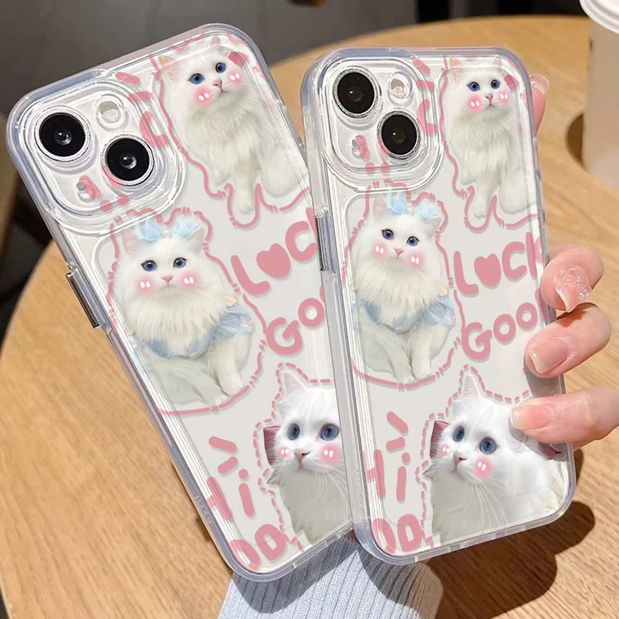 Transparente Silikon-Handyhülle mit Katzen-Motiv für Samsung Galaxy S25 Ultra, S26, S24 FE, S23 Plus und S22 Edge - Bild 2