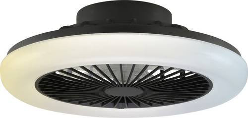 Brilliant LED Deckenleuchte mit Ventilator Schwarz 42 cm mit Fernbedienung und Timer - Bild 1