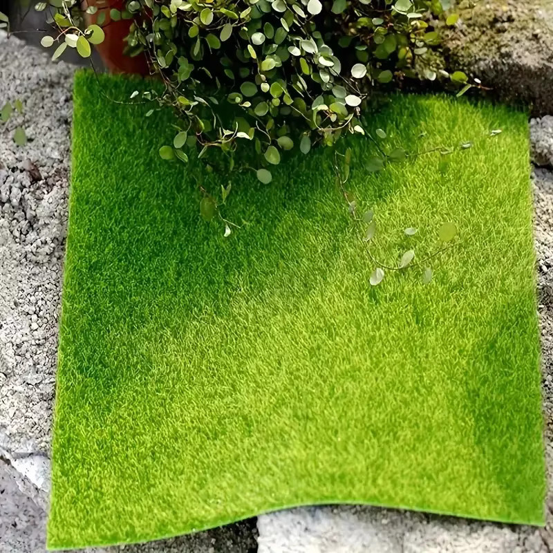 3-teiliges Mikro-Kunstgras-Set in Grün aus Kunststoff für Feengärten, Bastelarbeiten und DIY-Miniaturmodelle - Bild 2