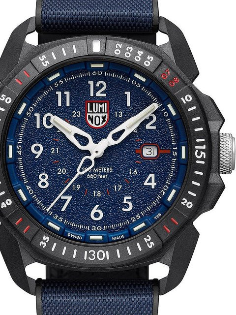 Luminox Herrenuhr, Quarz, Karbon, Edelstahl, 46 mm, Blau, Schwarz, 20 ATM - Bild 1