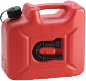 Hünersdorff Kraftstoff-Kanister PROFI UN-Zulassung aus HDPE in Rot mit schwarzem Zubehör, 10 l - Bild 1