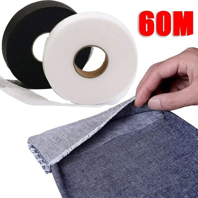 Selbstklebendes Hosensaum-Klebeband in Weiß, 60 m zum Verkürzen von Kleidung und DIY-Nähzubehör - Bild 1