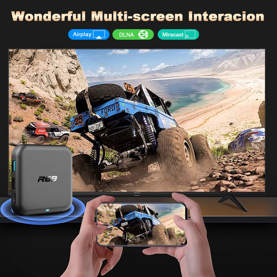 MORTAL Smart TV Box R69-1 mit Android 14.0, 4K UHD, 6 GB RAM, 128 GB ROM, Bluetooth 5.0 und WLAN - Bild 5