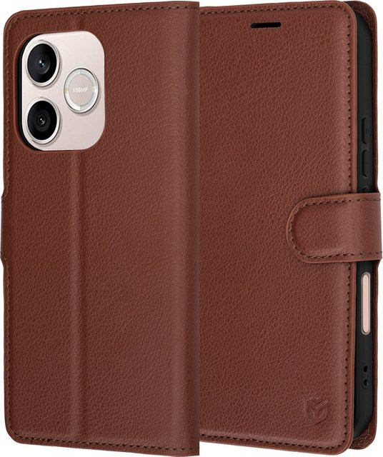 Techsuit Leather Folio Schutzhülle für Honor 600 Lite in Braun - Bild 1