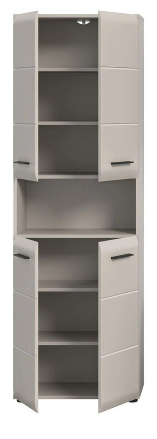 Moderner Badezimmer Hochschrank Cover in Kaschmir, Farbe Beige/Sand, B/H: 60 x 185 cm - Bild 3