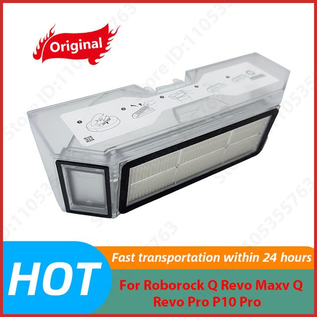 UN-Dust Box Ersatzfilter für Roborock Q Revo Maxv, Q Revo Pro und P10 Pro Roboter-Staubsauger Zubehör, transparent - Bild 1