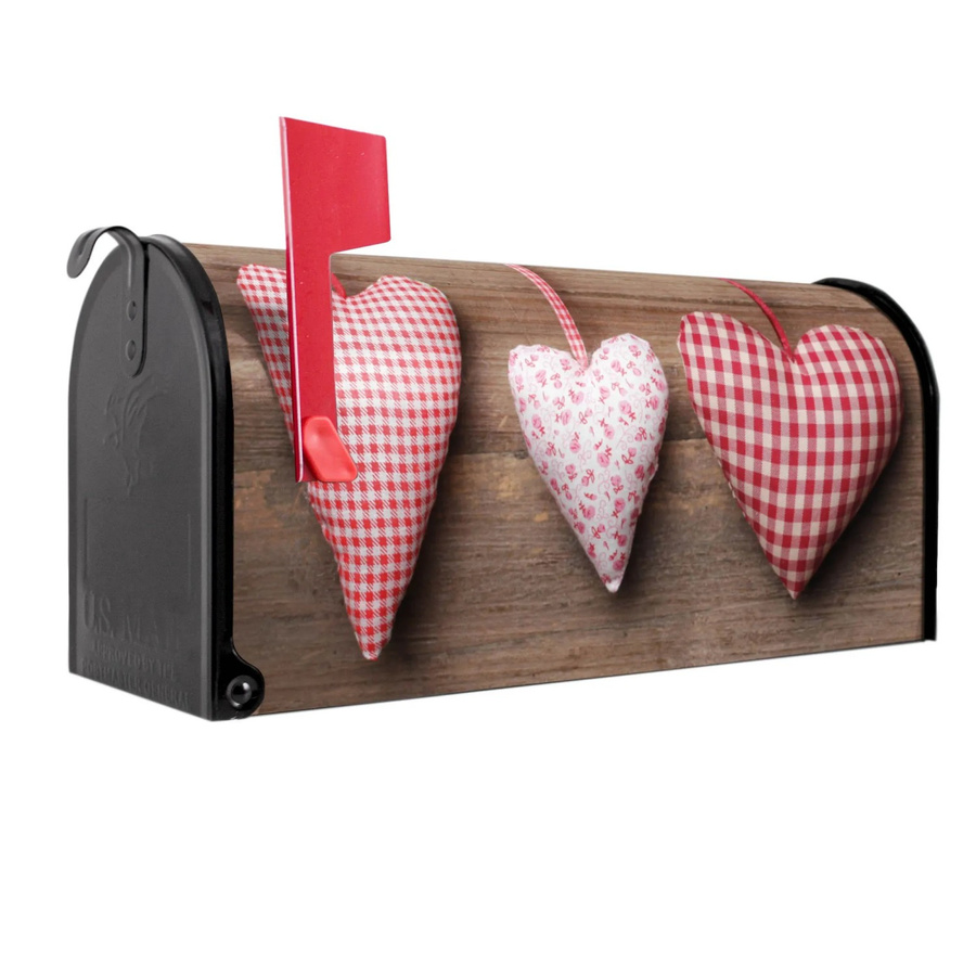 Banjado Amerikanischer Briefkasten Schwarz mit Herz-Motiv, B/H/T: 48 x 22 x 16 cm - Bild 2