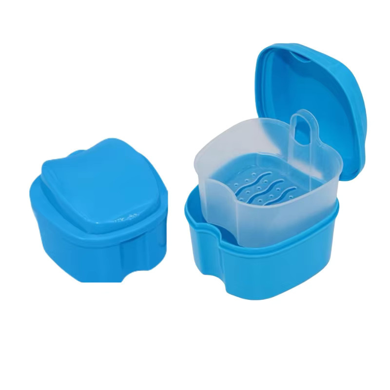 Dentworld Prothesen-Aufbewahrungsbox mit Hänge-Netz, Reinigungsbox - Bild 2