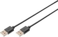 DIGITUS USB 2.0 Anschlusskabel USB-A auf USB-A in Schwarz - Bild 1